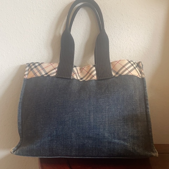 Burberry Denim and NovaCheck Tote - Picture 3 of 8